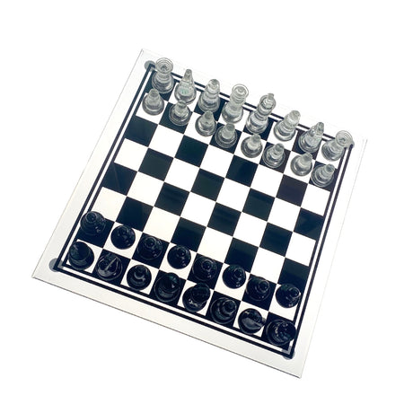 Tablero de ajedrez de vidrio