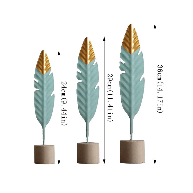 Gold Dipped Feather Decoration - Ellure
